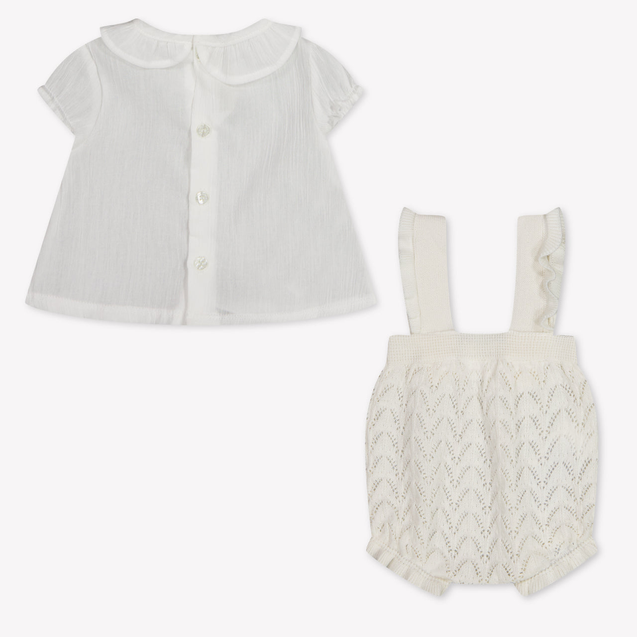 Mayoral Baby Meisjes Boxpakje In Off White