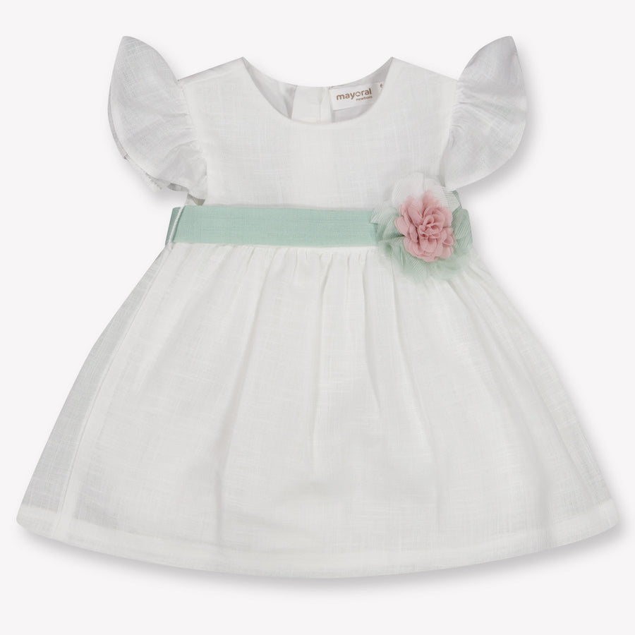 Mayoral Baby Meisjes Jurk In Off White