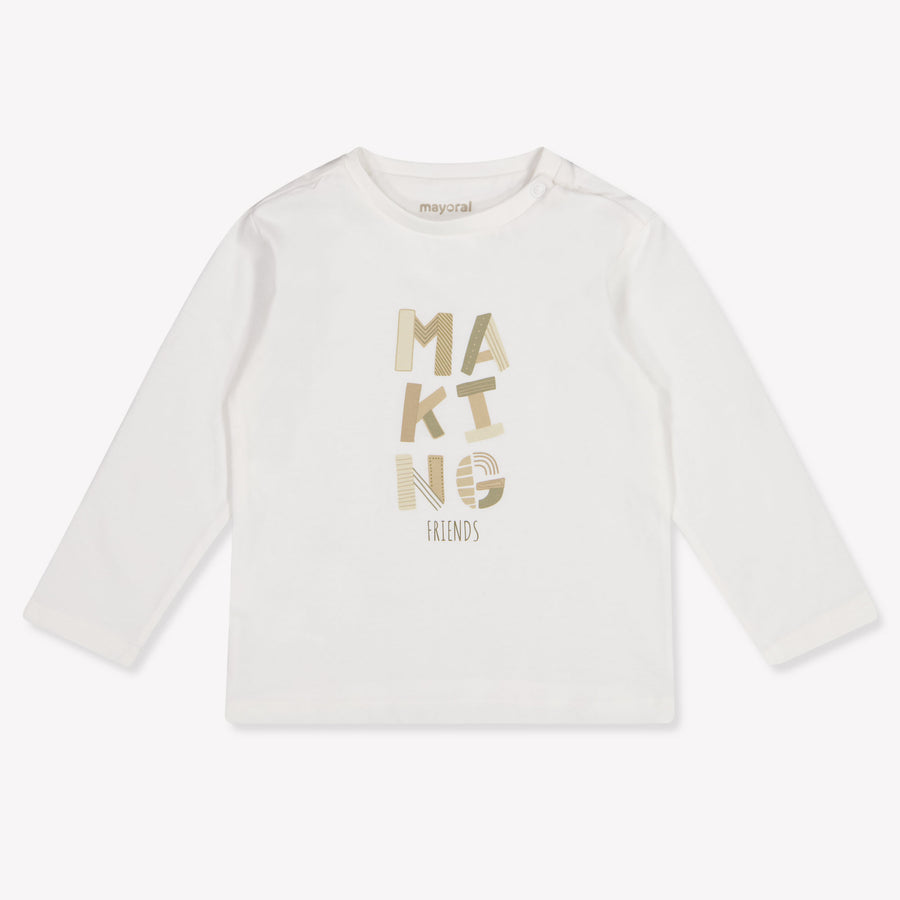 Mayoral Baby Jongens T-Shirt In Off White