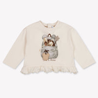 Mayoral Baby Meisjes T-Shirt In Licht Beige