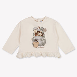 Mayoral Baby Meisjes T-Shirt In Licht Beige