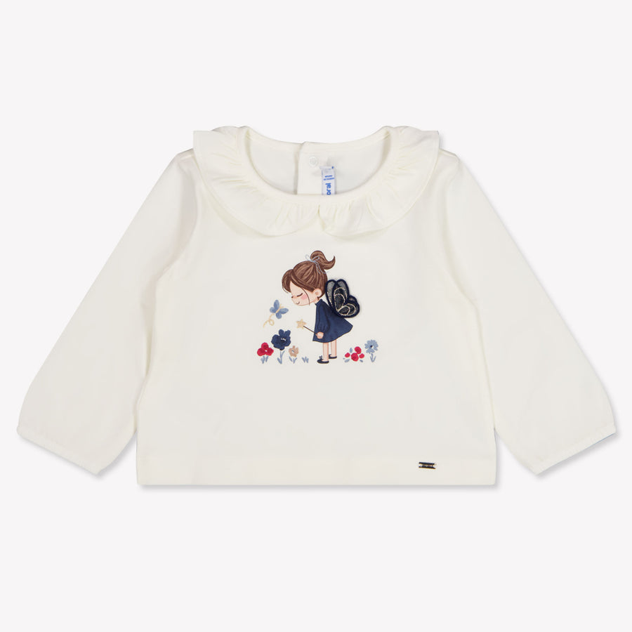 Mayoral Baby Meisjes T-Shirt In Off White