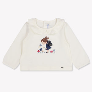 Mayoral Baby Meisjes T-Shirt In Off White