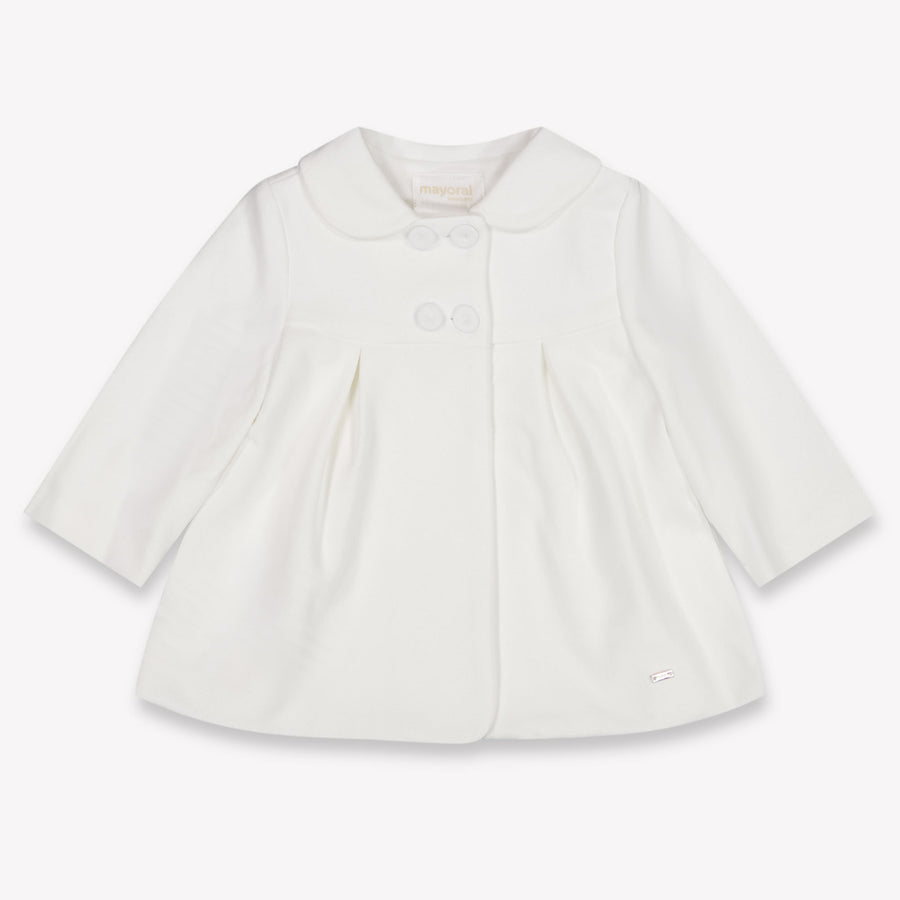 Mayoral Baby Meisjes Winterjas In Off White