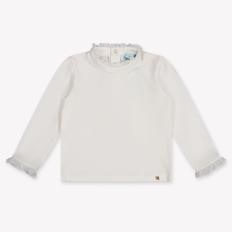 Abel & Lula Baby Meisjes T-Shirt In Off White