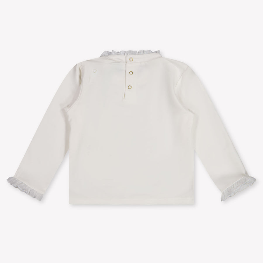 Abel & Lula Baby Meisjes T-Shirt In Off White
