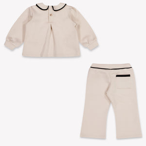 Abel & Lula Baby Meisjes Setje In Licht Beige