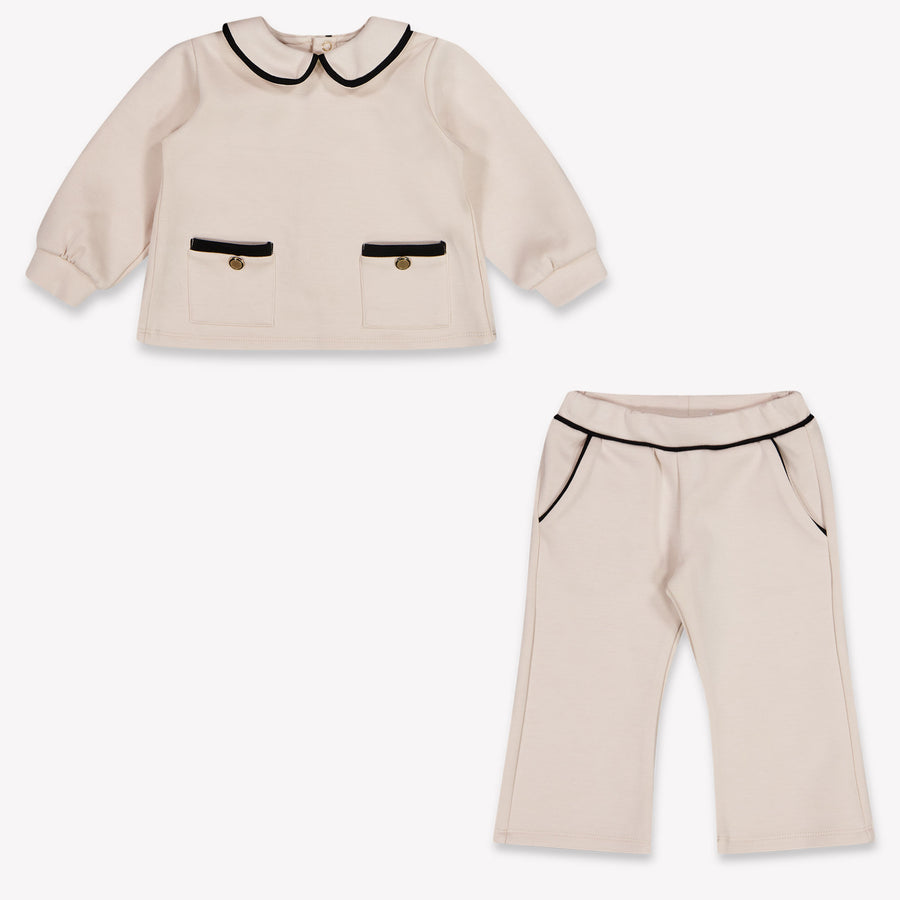 Abel & Lula Baby Meisjes Setje In Licht Beige