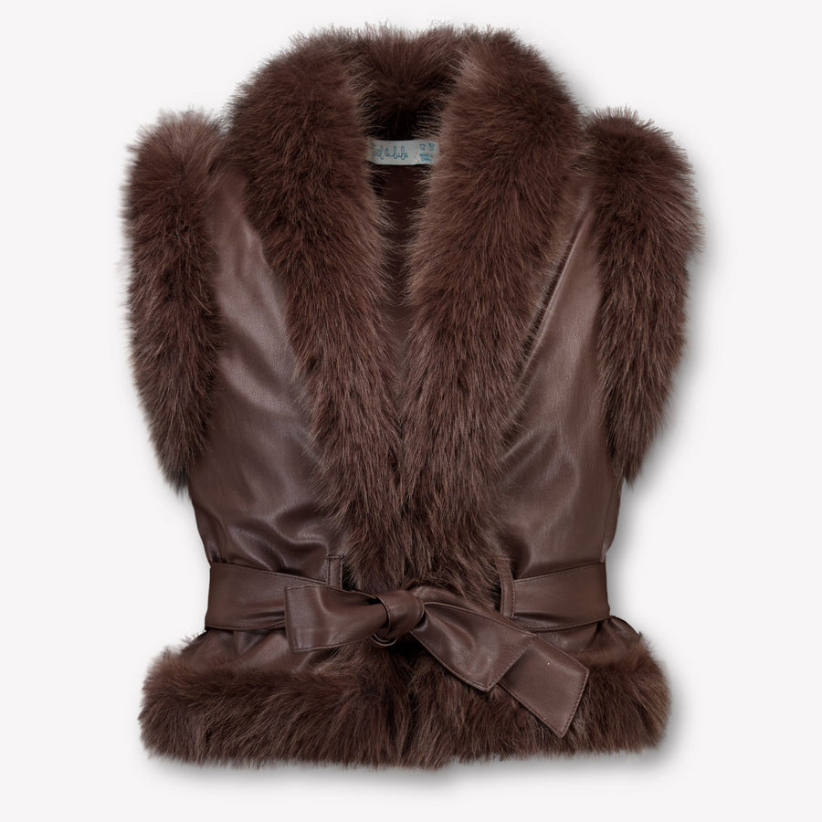Abel & Lula Kinder Meisjes Gilets In Bruin