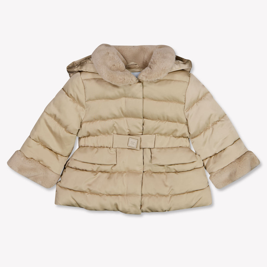 Abel & Lula Baby Meisjes Winterjas In Beige