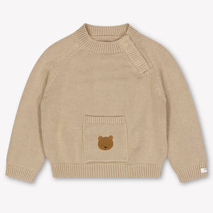 Donsje Amsterdam Loeke Baby Jongens Trui In Taupe