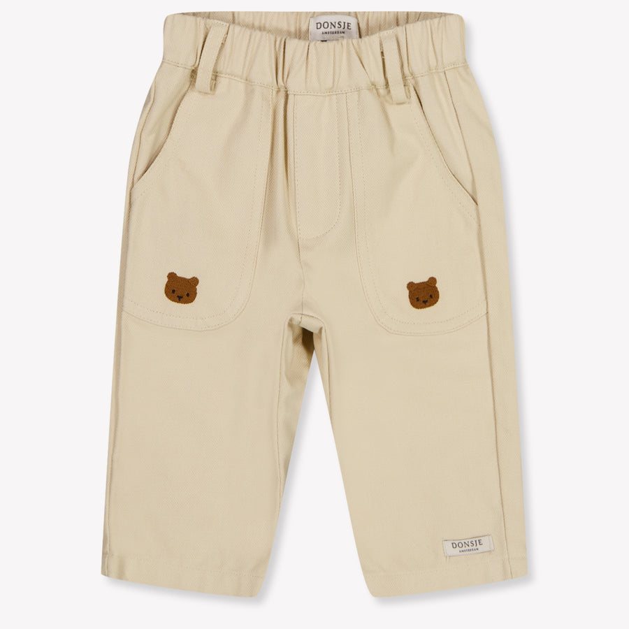 Donsje Amsterdam Kassim Baby Jongens Broek In Licht Beige