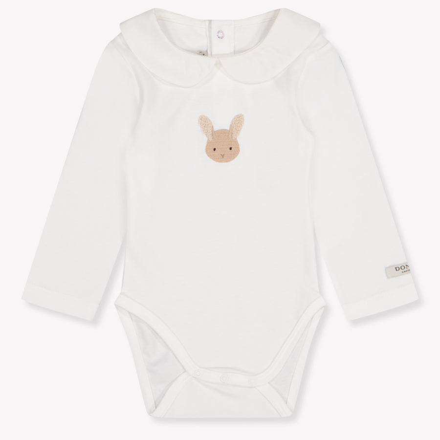 Donsje Amsterdam Davo Baby Meisjes Rompertje In Off White