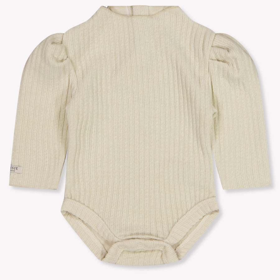 Donsje Amsterdam Giggie Baby Meisjes Rompertje In Licht Beige