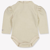 Donsje Amsterdam Giggie Baby Meisjes Rompertje In Licht Beige