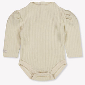 Donsje Amsterdam Giggie Baby Meisjes Rompertje In Licht Beige