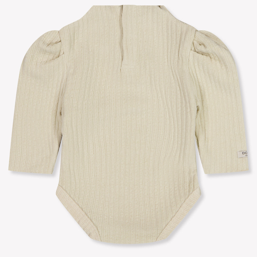 Donsje Amsterdam Giggie Baby Meisjes Rompertje In Licht Beige