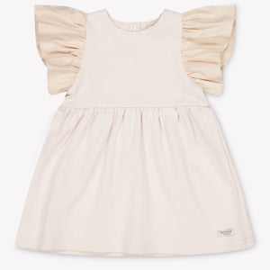 Donsje Amsterdam Beloun Baby Meisjes Jurk In Licht Beige