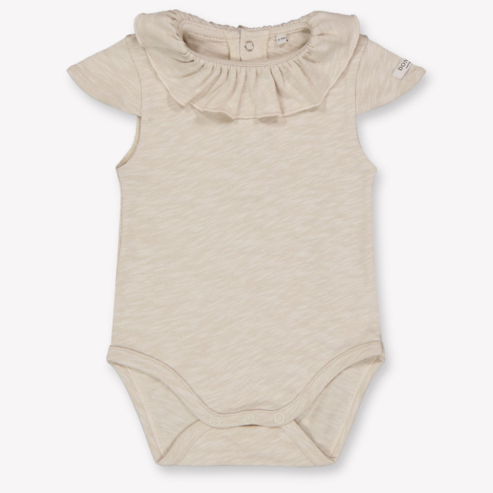 Donsje Amsterdam Litzy Baby Meisjes Rompertje In Licht Beige
