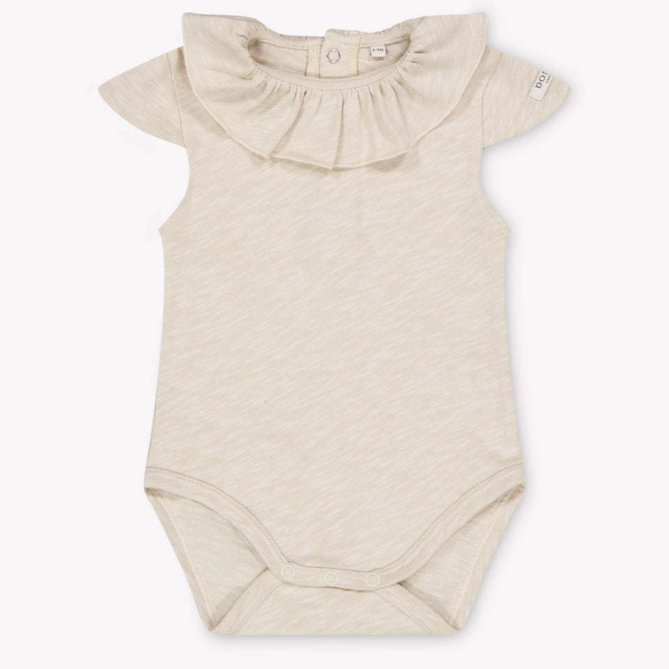 Donsje Amsterdam Litzy Baby Meisjes Rompertje In Licht Beige