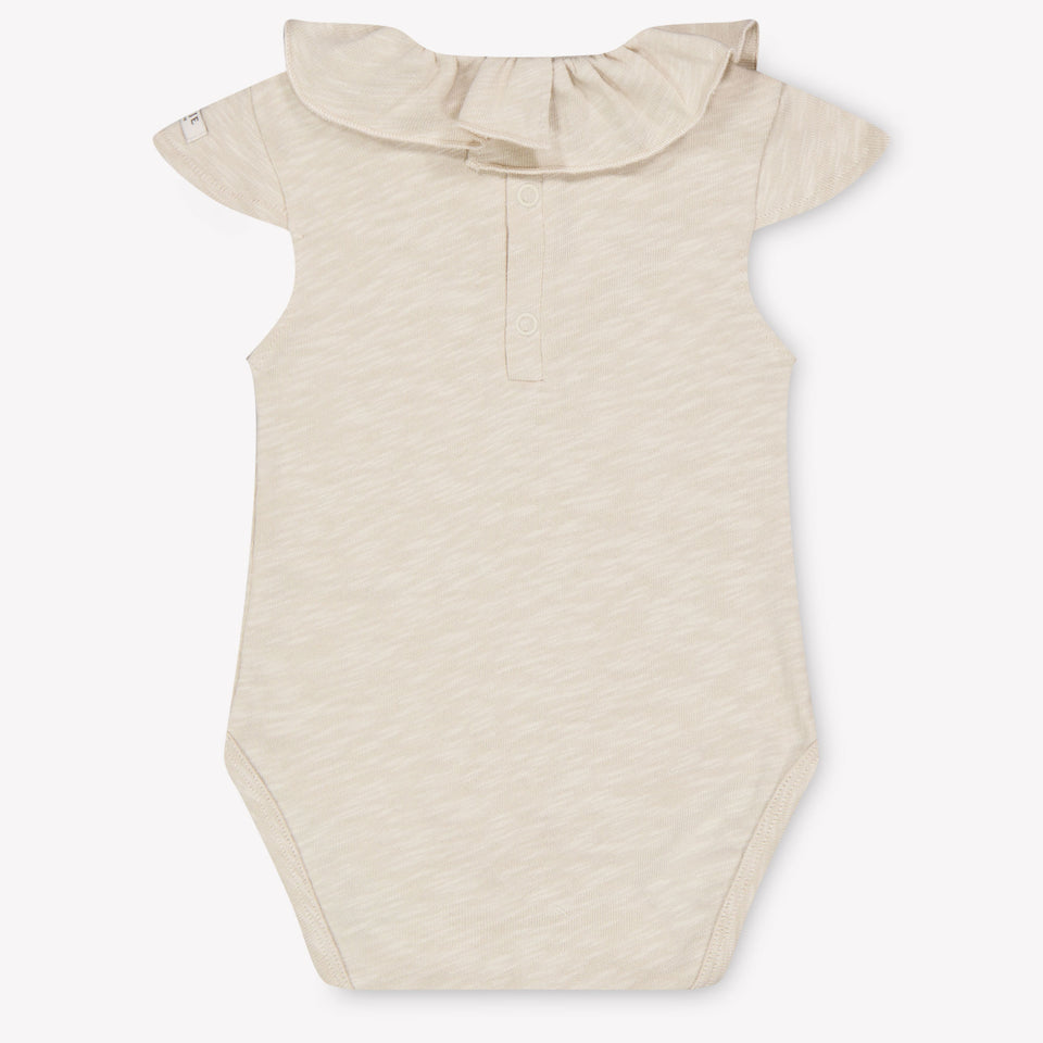 Donsje Amsterdam Litzy Baby Meisjes Rompertje In Licht Beige