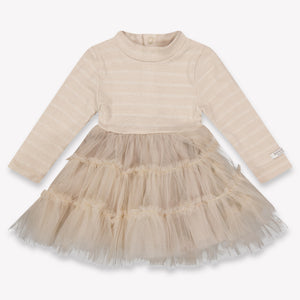 Donsje Amsterdam Aurin Baby Meisjes Jurk In Taupe