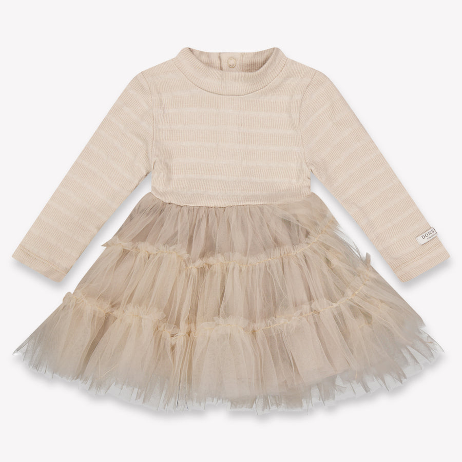 Donsje Amsterdam Aurin Baby Meisjes Jurk In Taupe