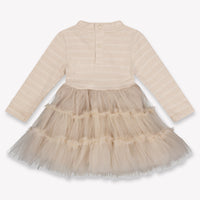 Donsje Amsterdam Aurin Baby Meisjes Jurk In Taupe