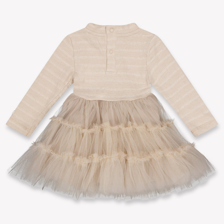Donsje Amsterdam Aurin Baby Meisjes Jurk In Taupe