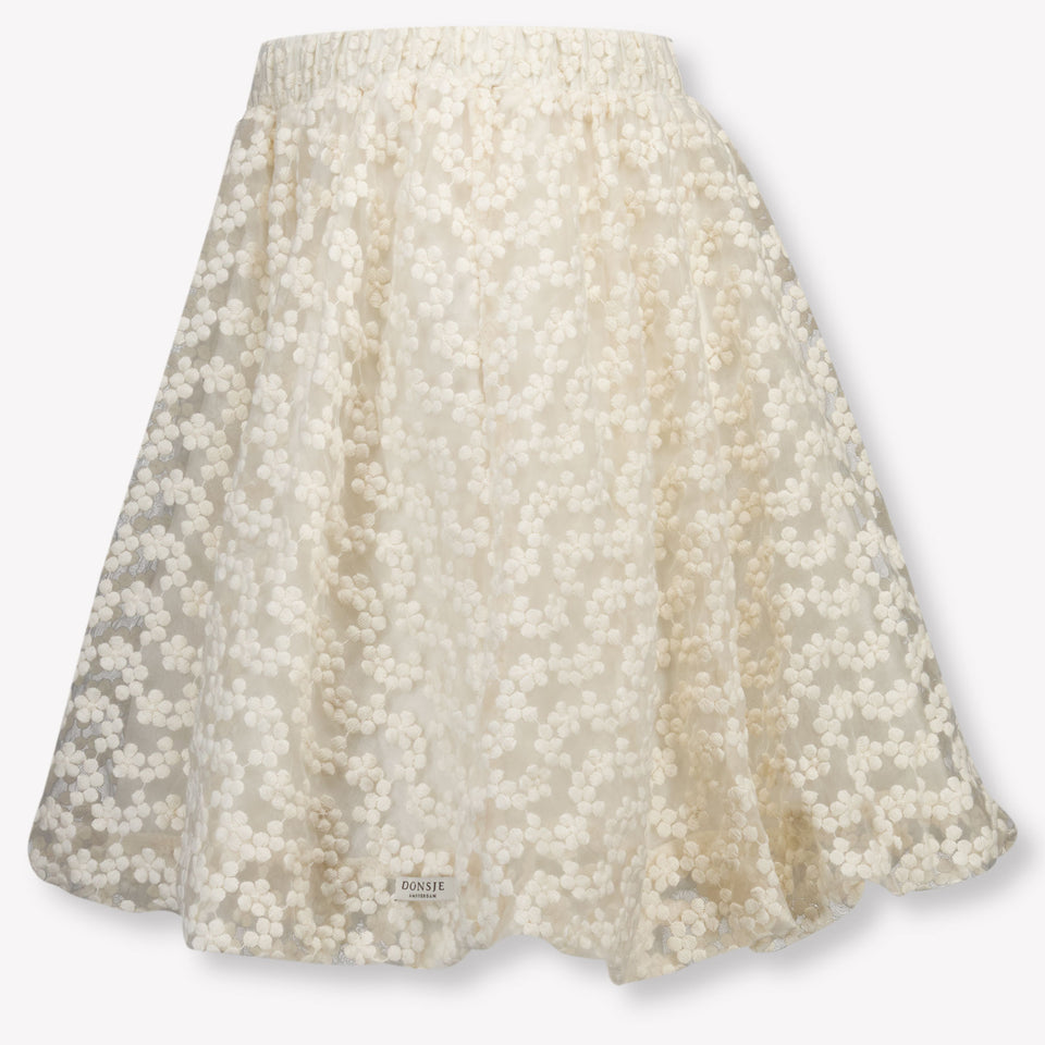 Donsje Amsterdam Ilea Kinder Meisjes Rokje In Off White