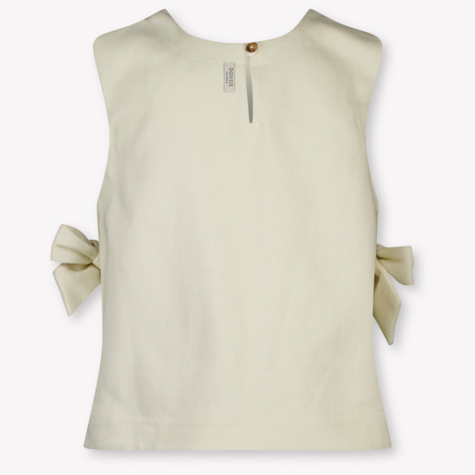 Donsje Amsterdam Veeri Kinder Meisjes T-Shirt In Licht Beige