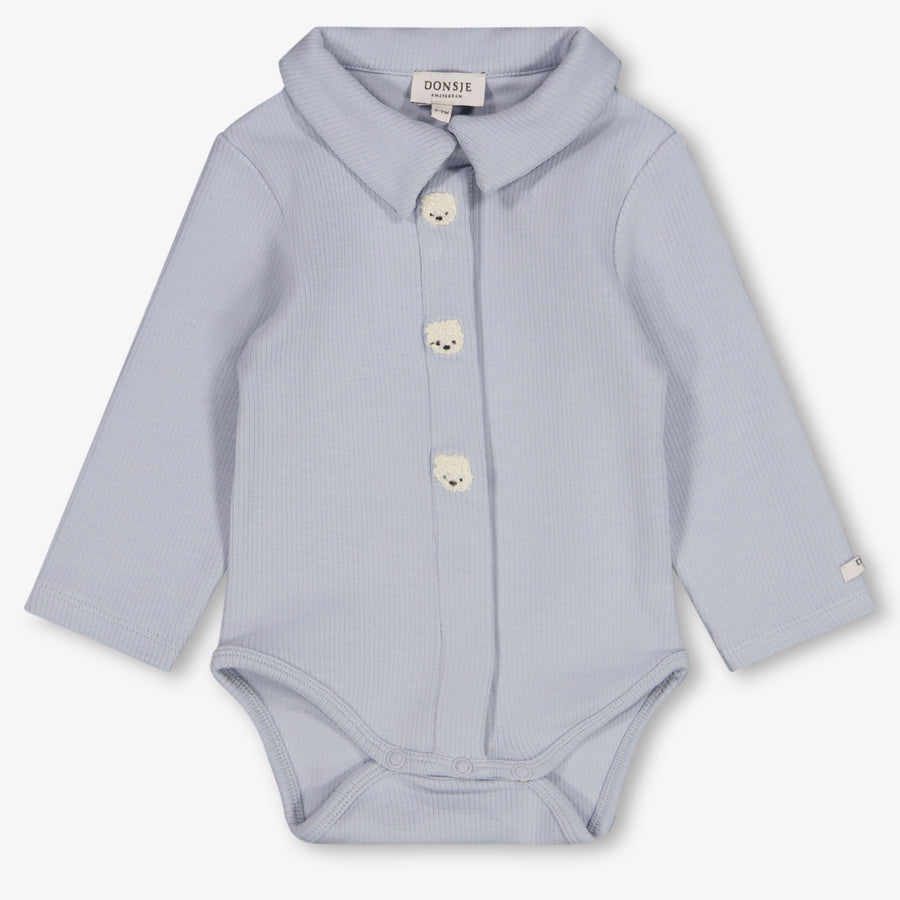 Donsje Amsterdam Finnian Baby Jongens Rompertje In Licht Blauw