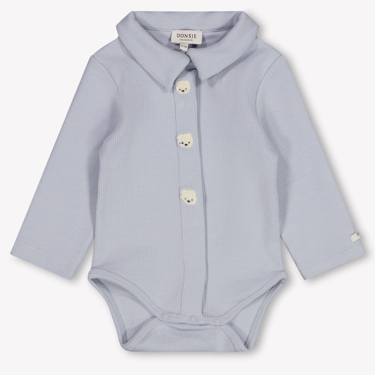 Donsje Amsterdam Finnian Baby Jongens Rompertje In Licht Blauw