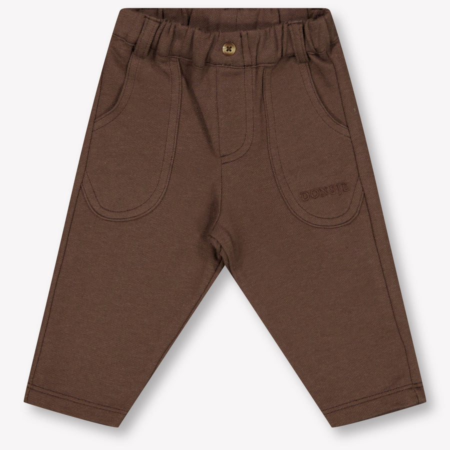 Donsje Amsterdam Gustaaf Baby Jongens Broek In Donker Bruin