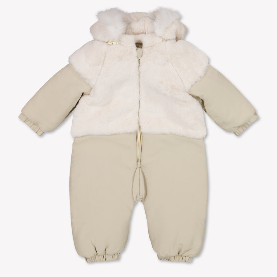 Donsje Amsterdam Maevie Baby Girls Ski Suit in Light Grey