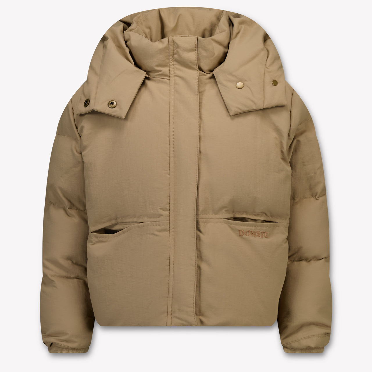 Donsje Amsterdam Kinder Jongens Winterjas In Taupe