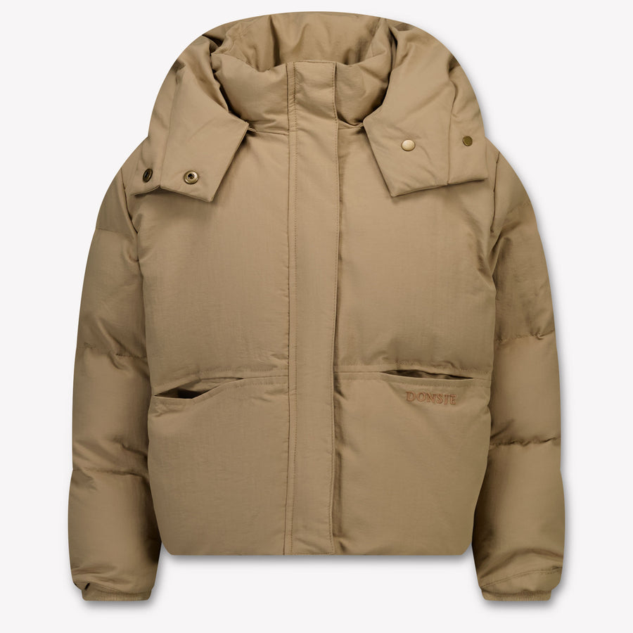 Donsje Amsterdam Kinder Jongens Winterjas In Taupe