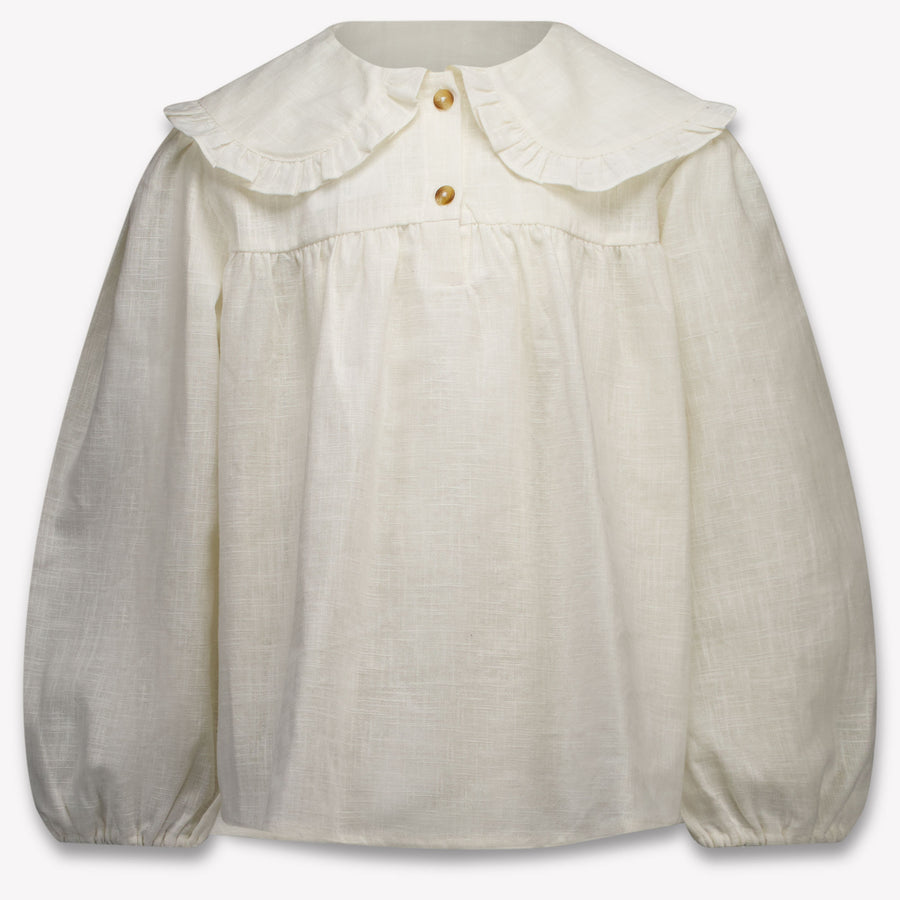 Donsje Amsterdam Kinder Meisjes Blouse In Off White