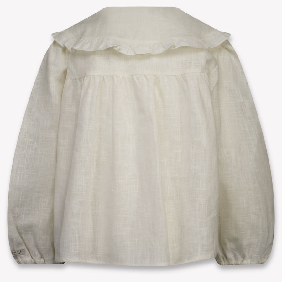 Donsje Amsterdam Kinder Meisjes Blouse In Off White
