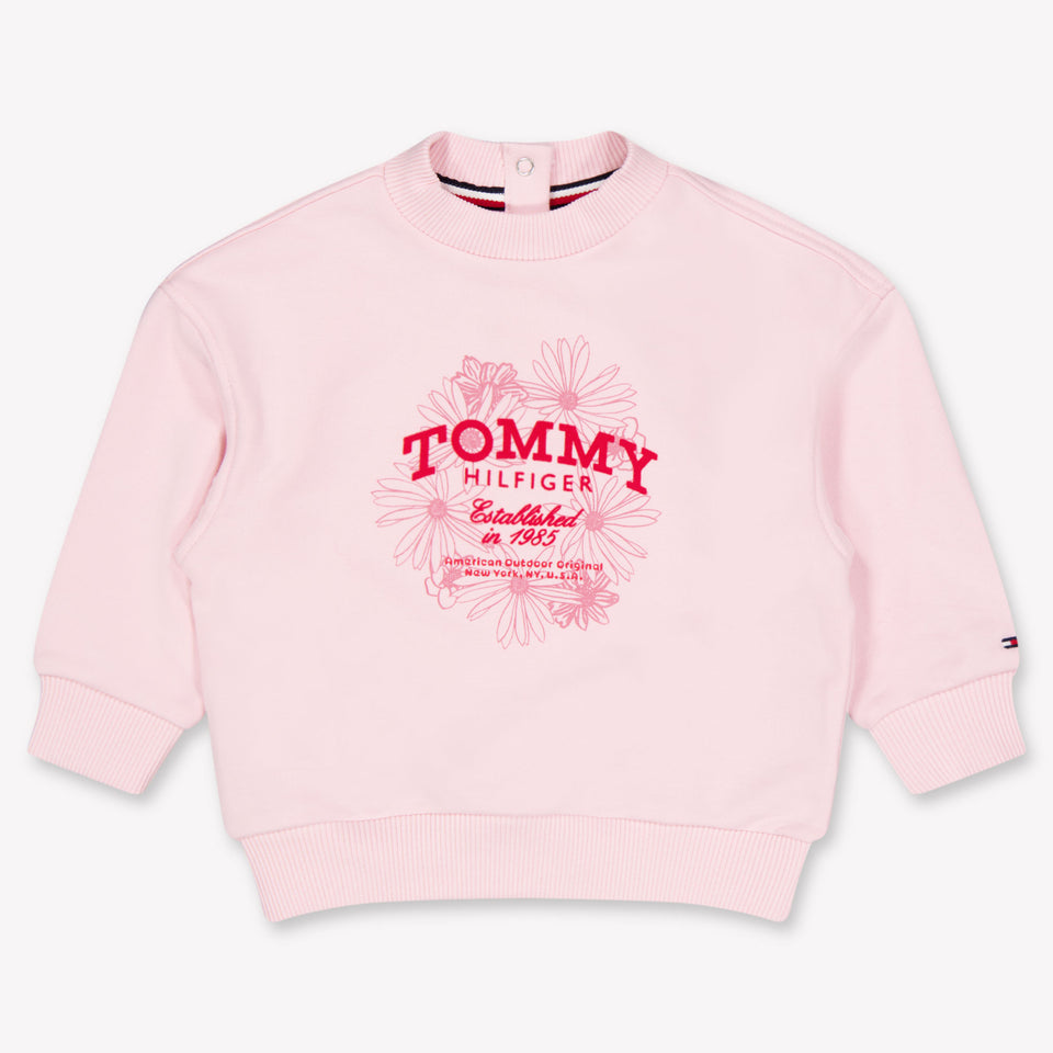 Tommy Hilfiger Baby Meisjes Trui In Licht Roze