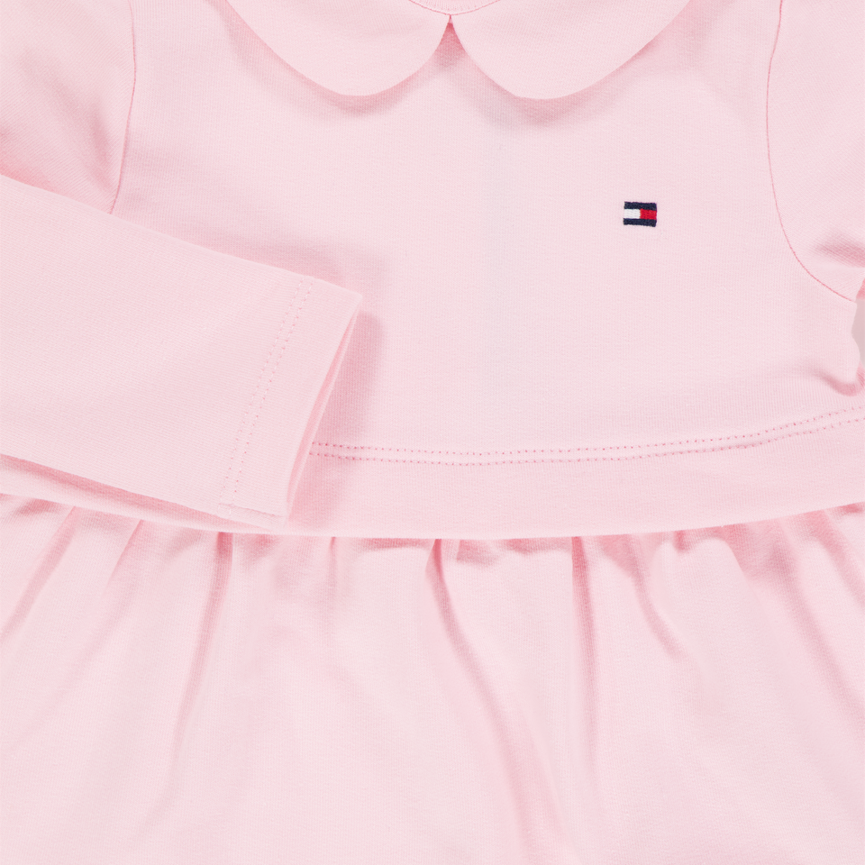 Tommy Hilfiger Baby Meisjes Jurk In Licht Roze
