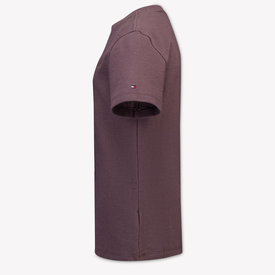 Tommy Hilfiger Kinder Jongens T-Shirt In Bruin