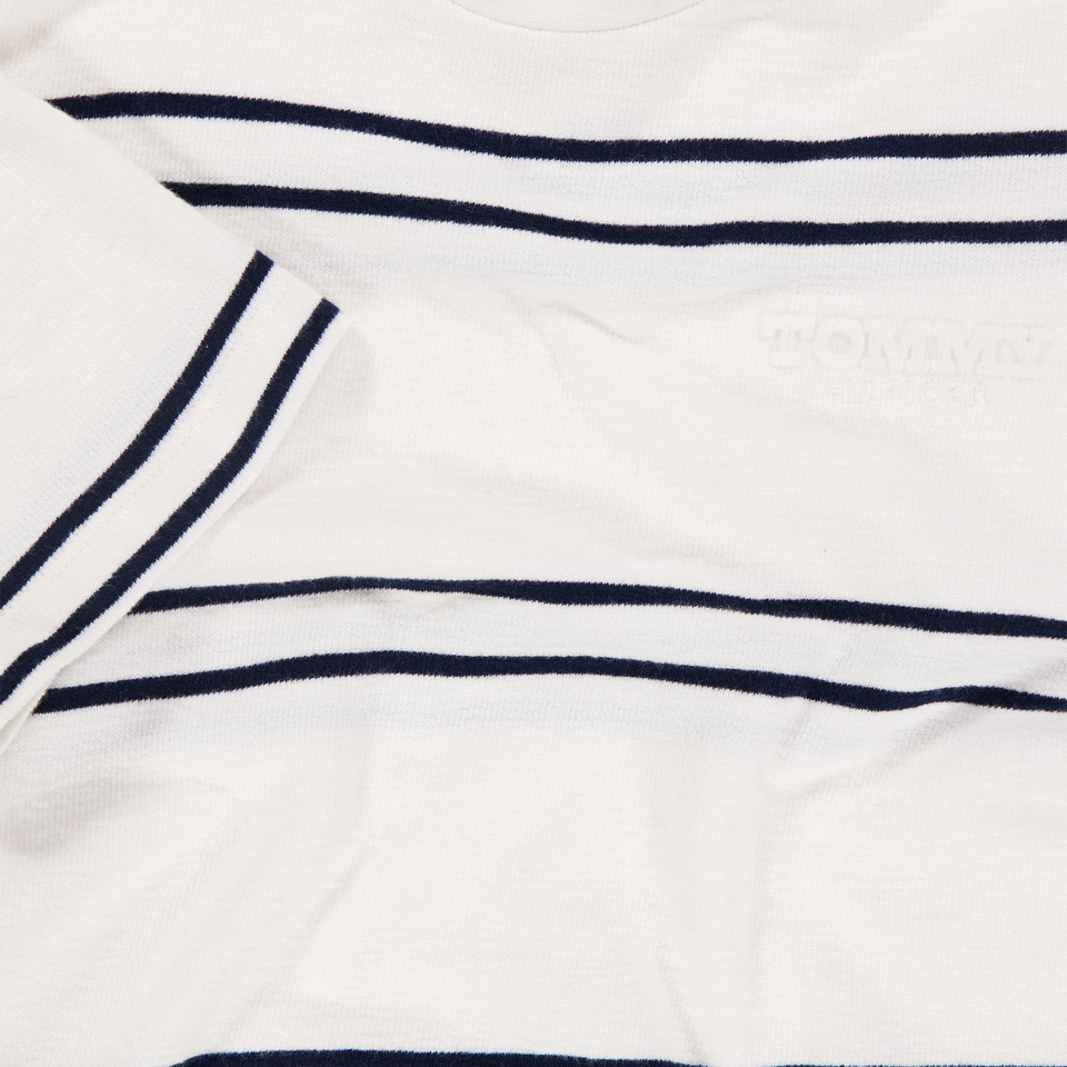 Tommy Hilfiger Kinder Jongens T-Shirt In Off White