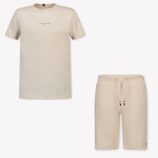 Tommy Hilfiger Kinder Jongens Set In Beige