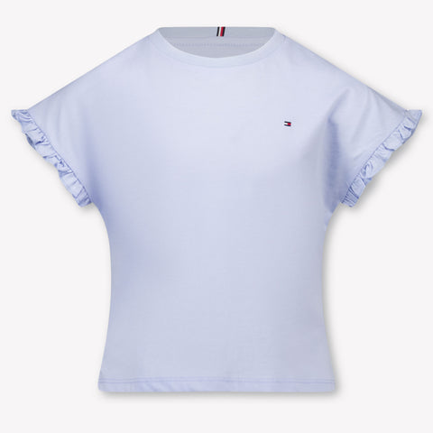 Tommy Hilfiger Kinder Meisjes T-Shirt In Licht Blauw