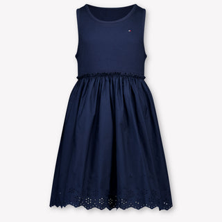 Tommy Hilfiger Kinder Meisjes Jurk In Navy