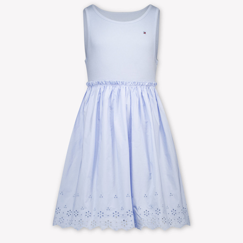 Tommy Hilfiger Kinder Meisjes Jurk In Licht Blauw