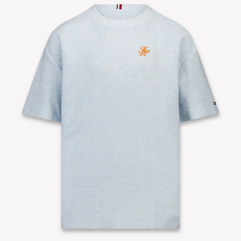 Tommy Hilfiger Kinder Jongens T-Shirt In Licht Blauw
