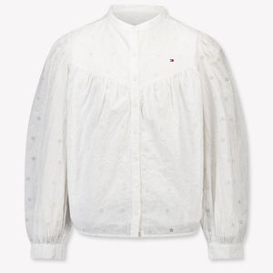 Tommy Hilfiger Kinder Meisjes Blouse In Wit