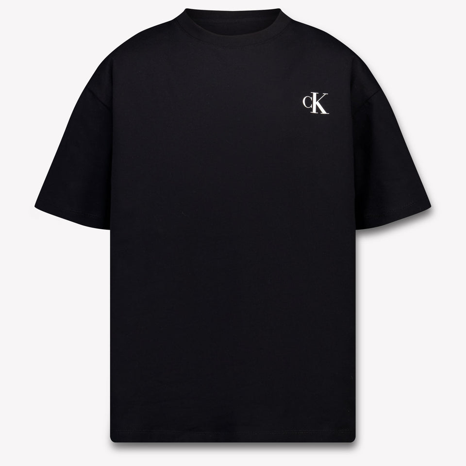 Calvin Klein Kinder Jongens T-Shirt In Zwart